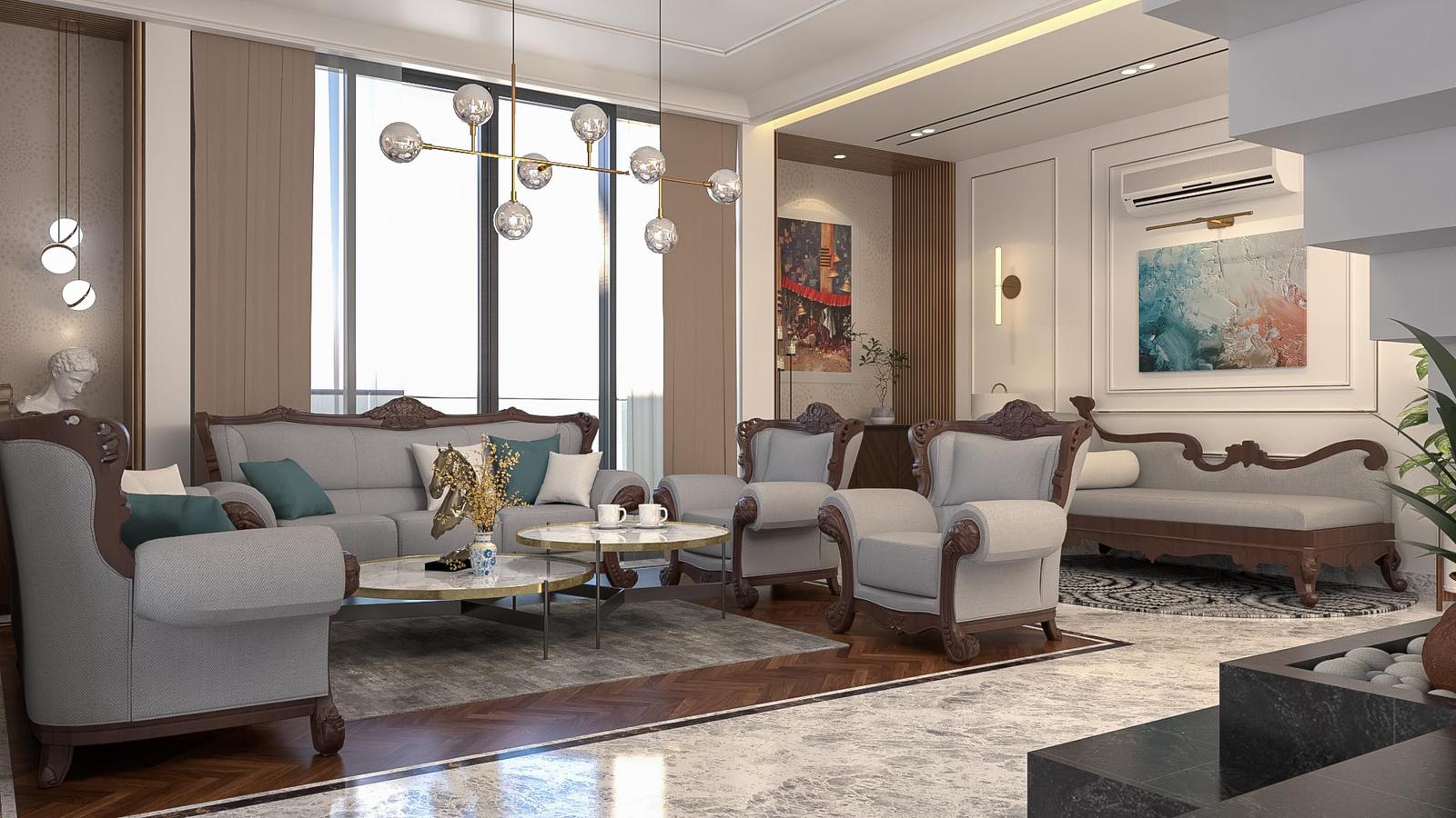Neo classical Penthouse Interior